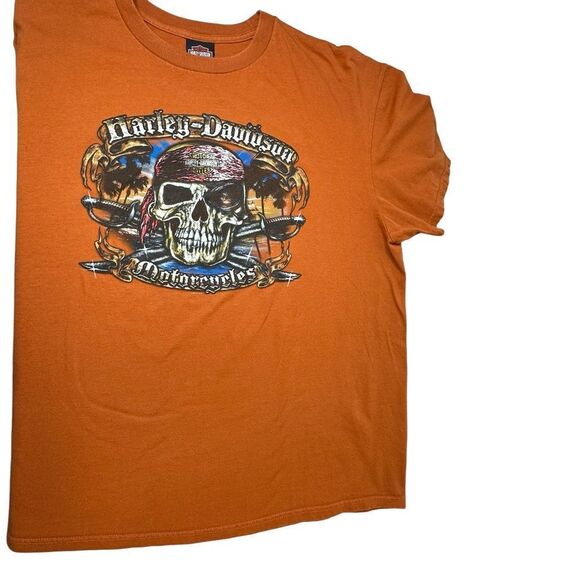 HARLEY-DAVIDSON Motorcycles Orange Orlando FL Tshirt Men’s Size 2XL - Picture 10 of 12